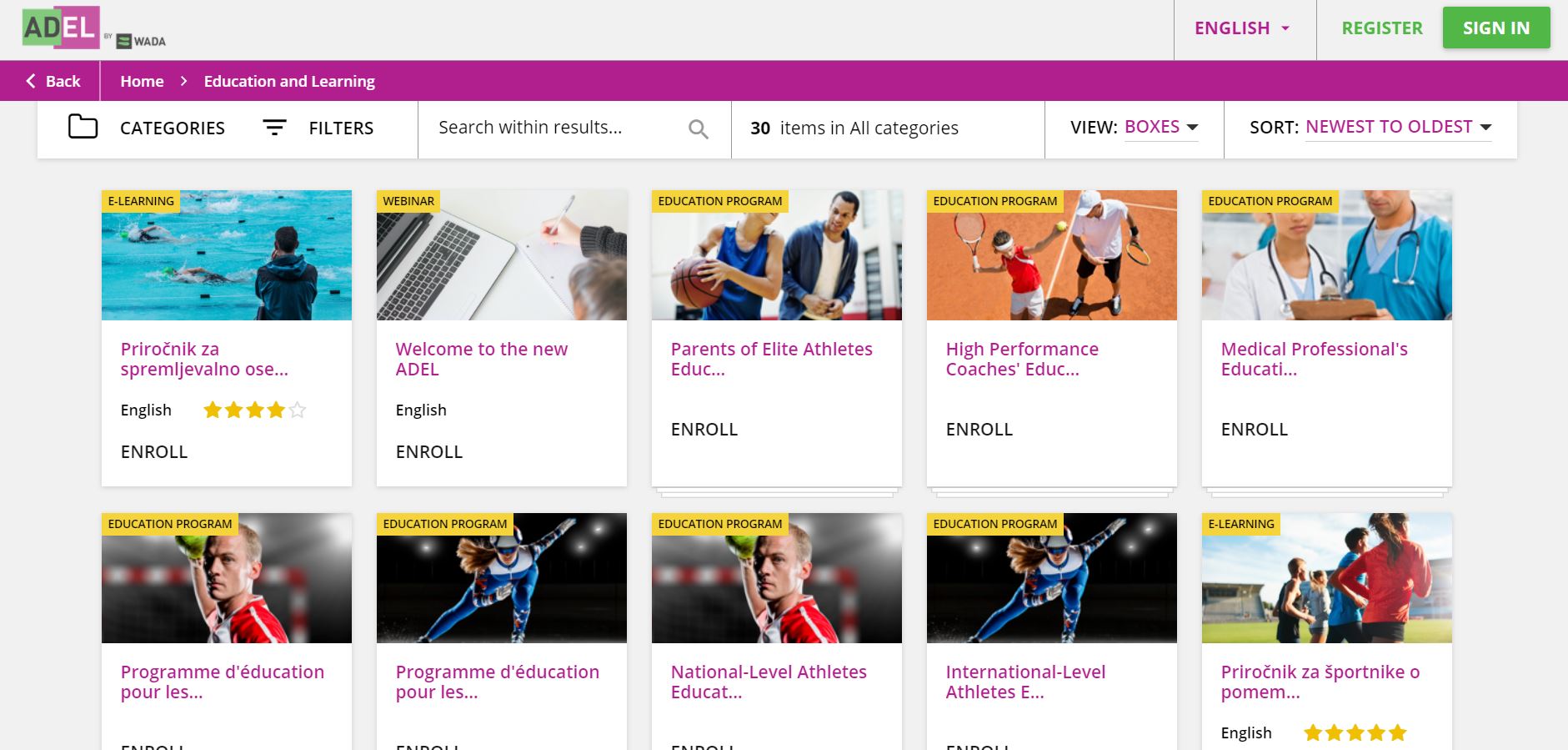 Anti-Doping Education and Learning platform (ADEL)